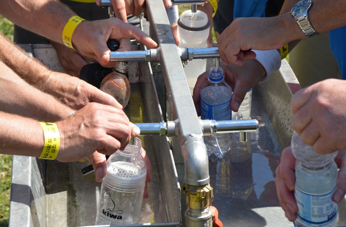 Een watertappunt bij de Vierdaagse Nijmegen
