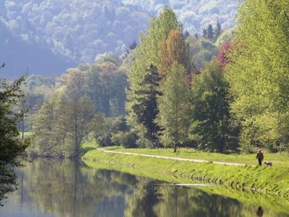 Bij de rotsen van Sy in de Belgische Ardennen