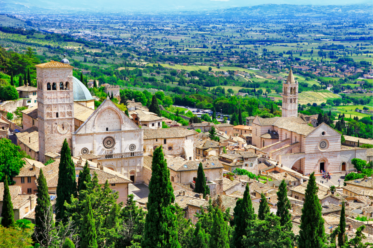 Wandelreis Italië Kunststeden Van Umbrië De Stad Assisi, Italie