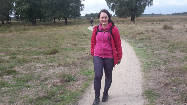 Angela tijdens de Kennedymars in Haaksbergen in 2018