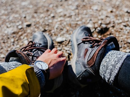 Nieuwe schoenen in lopen
