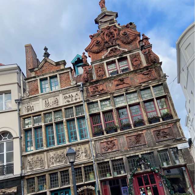 afbeelding van oude panden in Patershol Gent.