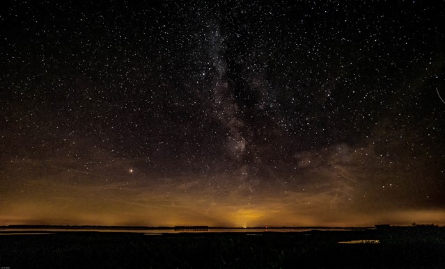 Lauwersmeer in de nacht (Afbeelding: Jan Ubels)