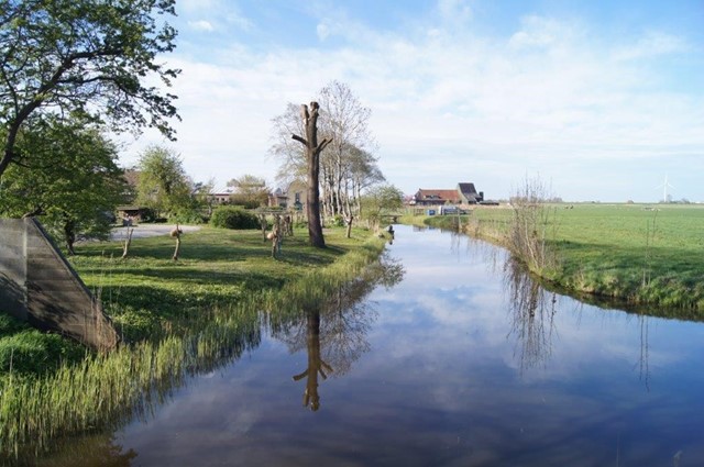 Prachtig uitzicht over landschap met water