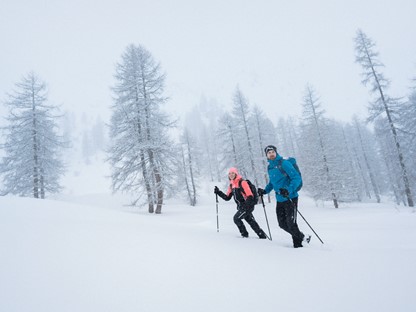 Wandelaars sneeuw