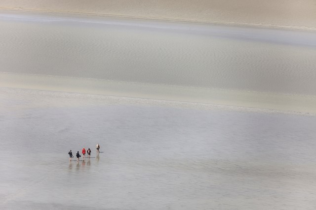Wadlopers vanuit de lucht