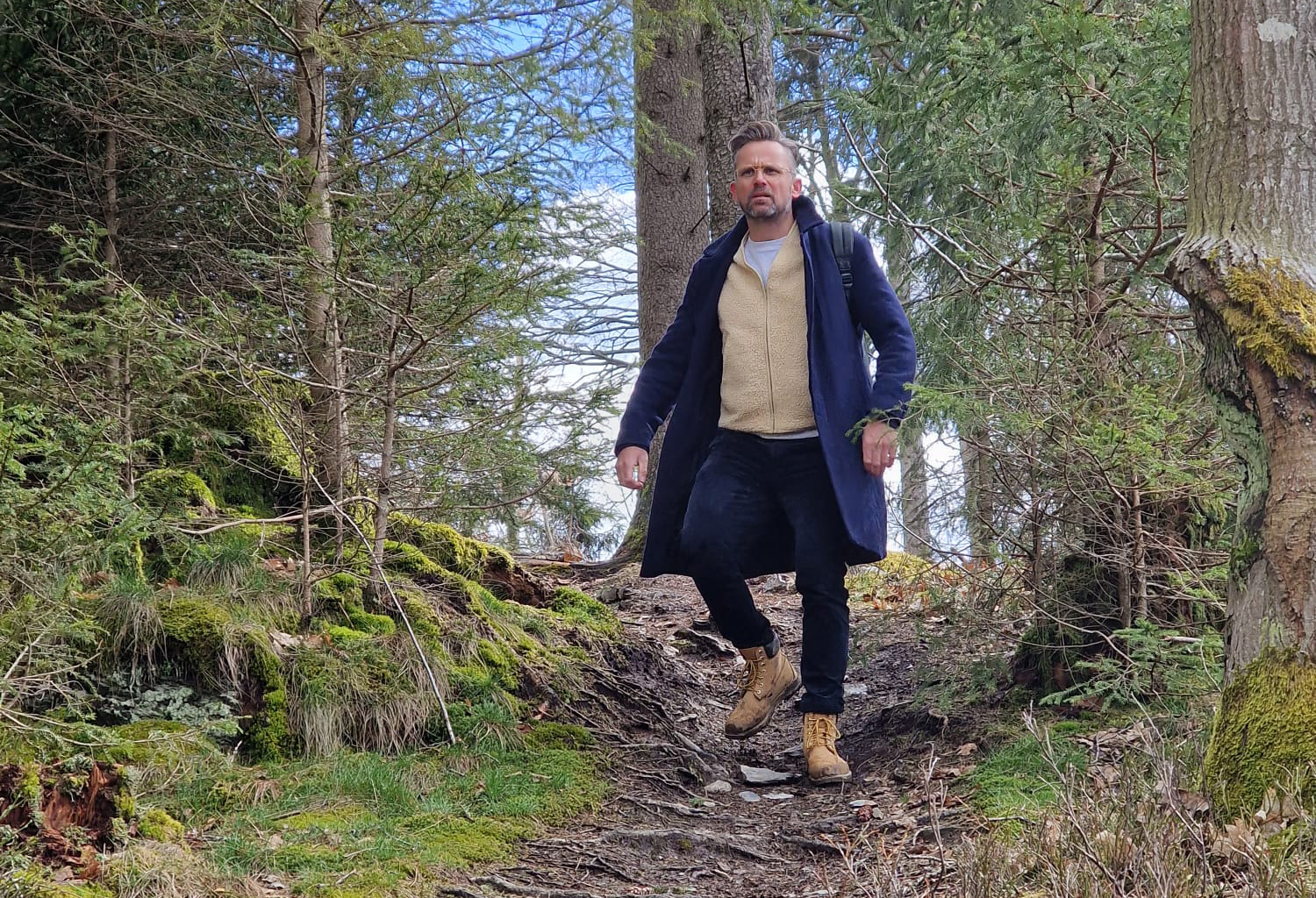 Patrick Martens in het bos.