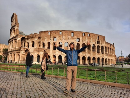 Eddie bij het Colosseum